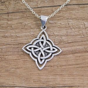 Sterling Silver Witches Knot Necklace Wiccan Pagan